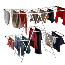 Charmy Double-Layer Foldable Stainless Steel Clothes Drying Rack | Heavy-Duty | Rust-Proof | 150x76x127 cm